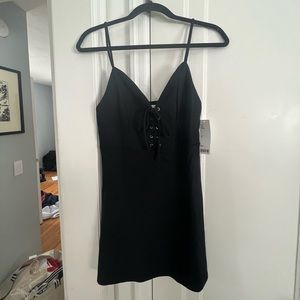 Urban Outfitters Black Lace Up Mini Dress - M